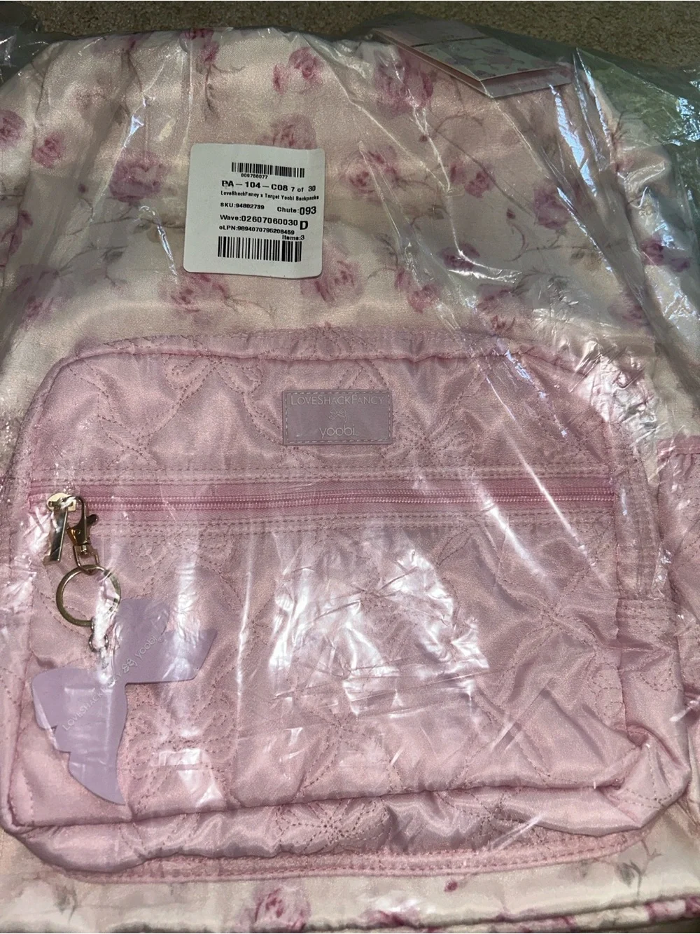 LoveShackFancy Sterling Dusk -Yoobi Ribbon Rosa Backpack, Target